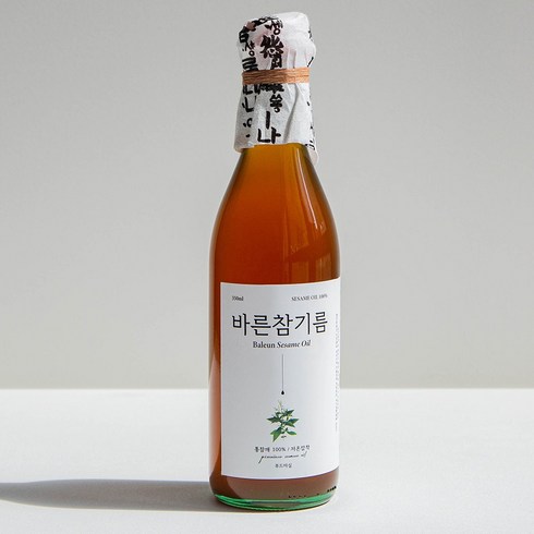 푸드마실 통참깨 100% 저온압착 바른참기름, 350ml, 1개