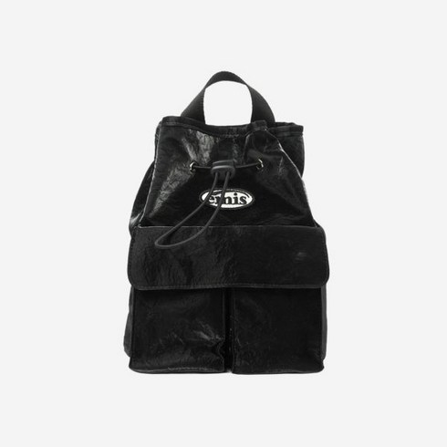 [정품 보증] 이미스 미니 와펜 포켓 백팩 블랙 Emis Mini Wappen Pocket Backpack Black