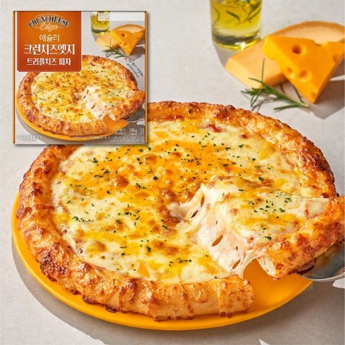 애슐리 크런치즈엣지 트리플 치즈 피자 1판, 395g, 1개
