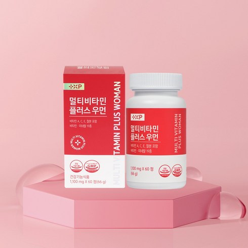 멀티비타민 플러스 우먼 60정 플러스엑스팜 여성맞춤형 약국영양제 비타민 철분 나이아신, 1개