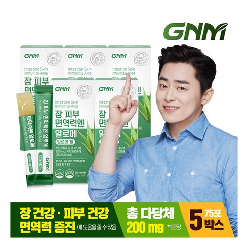 [GNM자연의품격] [롯데단독] 장 피부 면역력엔 알로에 15포 x 5박스(총 75포) /, 300g, 5개