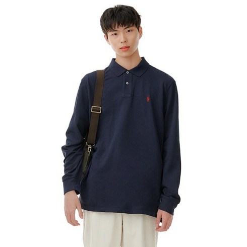 폴로 랄프로렌 POLO RALPH LAUREN 23%추가적립 커스텀 슬림 핏 메시 폴로 블루 단체티 체육대회 반티