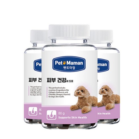 펫또마망 강아지 피부 영양제 건강에 도움 80g x 3EA