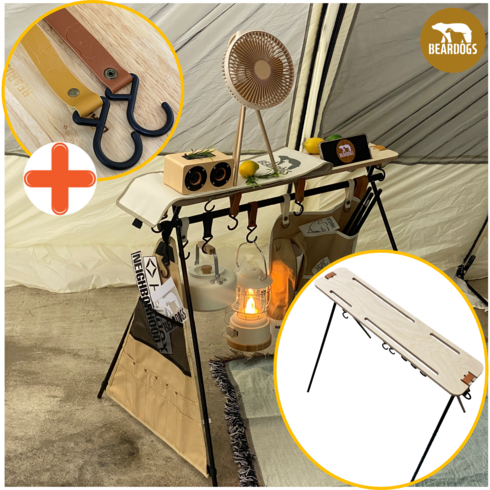 2023년 가성비 최고 다이소인디언행어상판 - 베어독스 다이소 인디언 행어 상판 가죽고리 풀세트 베어독스 우드 워터저그받침대 테이블, 인디언행어 상판(+가죽고리2p)