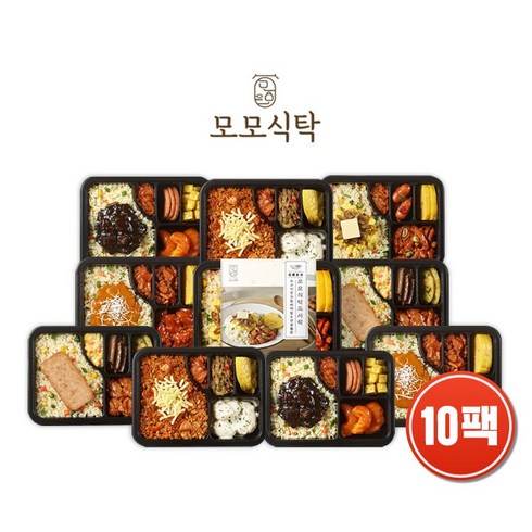 2023년 가성비 최고 행사도시락 - [대용량도시락] 모모식탁 5종(5팩/10팩) 290g 대용량 간편한 식단관리 냉동도시락, 2세트