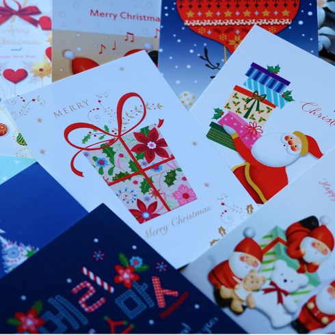 크리스마스 성탄절 엽서 60장세트, 크리스마스엽서60장두번째봉투포함
