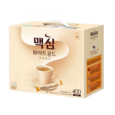 맥심커피믹스400 - [동서식품] 맥심 화이트골드 커피믹스 400T (I), 11.7g, 1개입, 400개