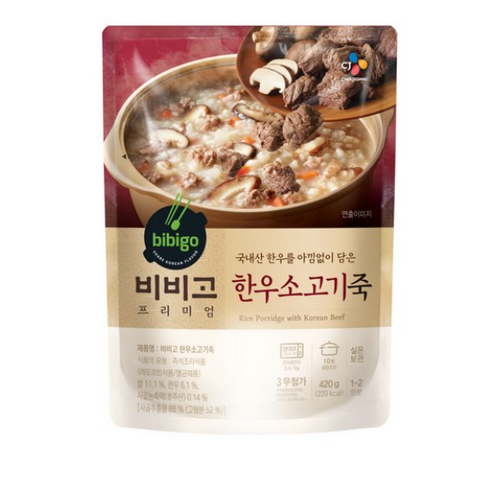 비비고 한우소고기죽 420g, 3개