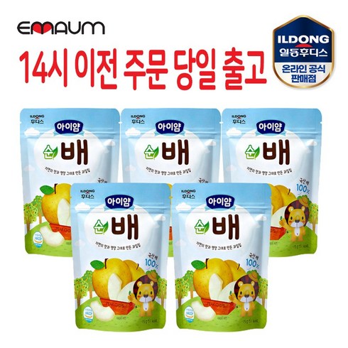 일동후디스 아이얌 동결건조 과일칩, 15g, 5개