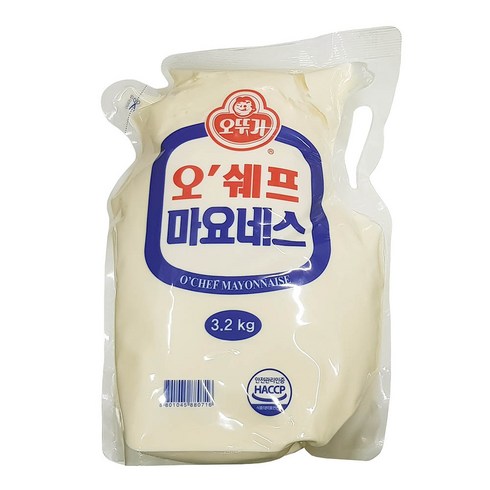 업소용마요네즈 - 오쉐프 마요네즈 스탠딩 파우치 3.2k * 4개 1박스, 3.2kg