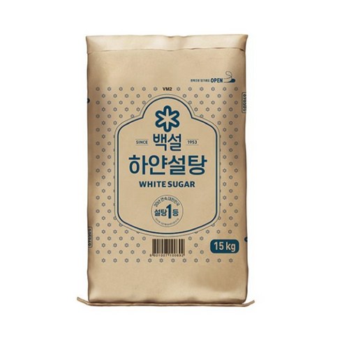 백설탕15kg - CJ제일제당 백설 하얀설탕 15kg, 1개