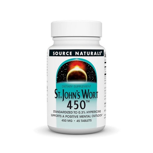  세인트존스호텔 프리미엄 썸머 패키지 - Source naturals 6768810550 Naturals 세인트 존스 워트 450mg 긍정적인 정신적 전망 지원 - 45정