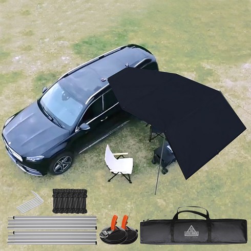 2024년 가성비 최고 차박타프 - 리틀포레스트 차량용 어닝타프(새상품 단종 땡처리), 블랙