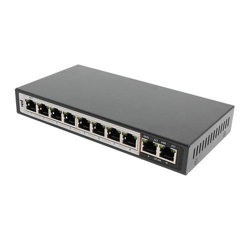 넥시 8 PoE+2 Uplink PoE스위치 96W NX1004