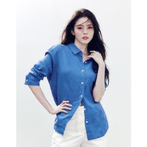 344518 여 린넨 셔츠 - 지오다노 GIORDANO [ ]344518 여 린넨 셔츠_5color