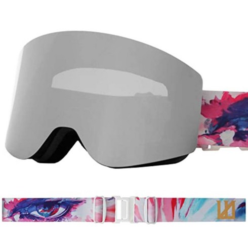 2023년 가성비 최고 marqleen - nameessage 네임레스에이지 일본 스노우보드고글 MARQLEEN 렌즈교환가능 케이스포함 NLA895H, 히다리메