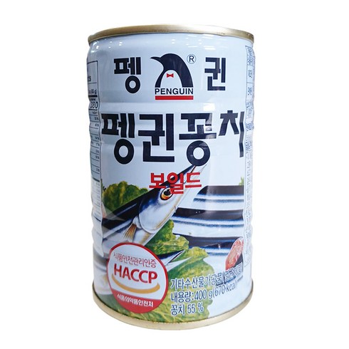 꽁치 - 펭귄 꽁치보일드 통조림, 400g, 12개