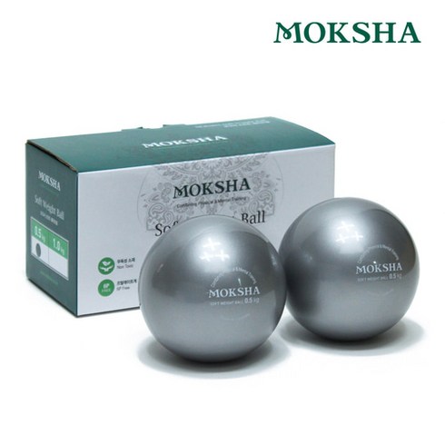 토닝볼 - 모크샤 소프트 웨이트볼 0.5kg 2개 - 실버/ 대만산