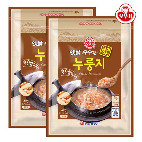 오뚜기 구수한 끓여먹는 누룽지, 2개, 3kg