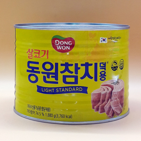 동원 참치캔 1.88kg 참치볼 참치쌈장 백종원참치밥전 또띠아롤 대용량참치캔 덕용, 1개