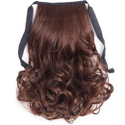 내츄럴 포니테일 가발 올림머리 붙임머리 20_HA_033, 진브라운, 1개