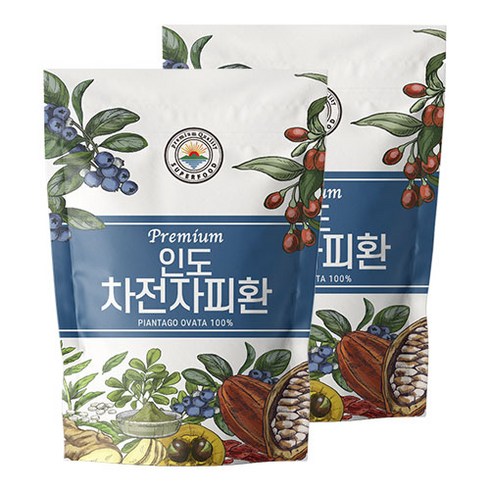 해나식품 차전자피 환 100% 1kg, 500g, 2개