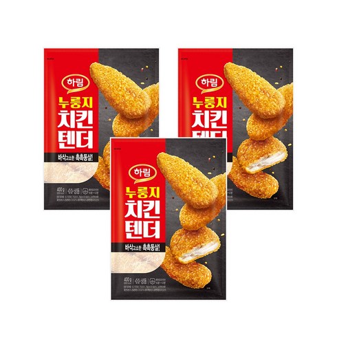 하림 누룽지 순살치킨 400gX6봉 - 하림 누룽지 치킨텐더 400g, 400g 3봉, 3개