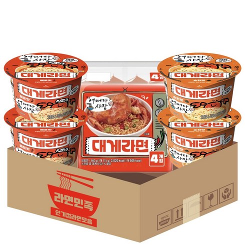 어쩌다사장 대게라면세트 대게라면 115g 4봉+대게라면 매운맛 105g 2개+대게라면 순한맛 105g 2개