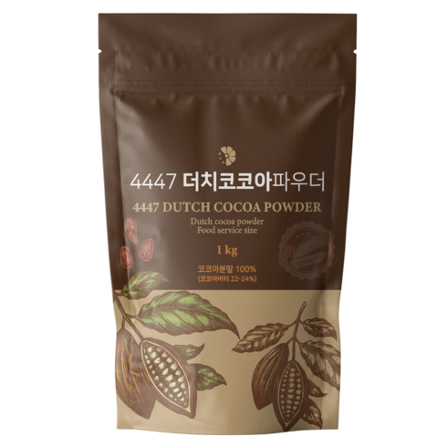 [1KG] 무가당 더치 코코아 가루 분말(100%) 네덜란드산, 1kg, 1개입, 1개