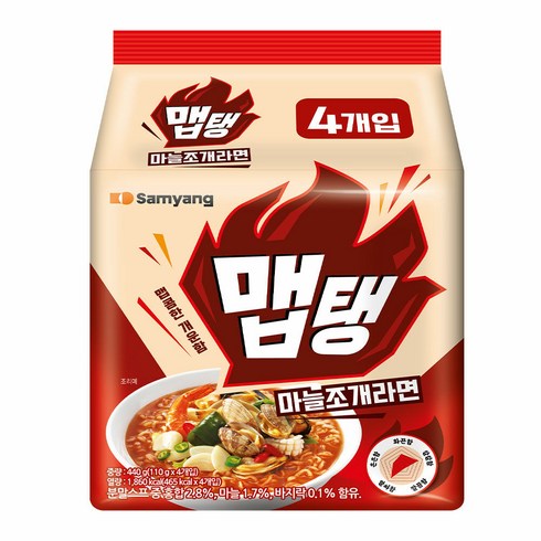 맵탱 - 삼양 맵탱 마늘조개라면 봉지라면 110g, 8개