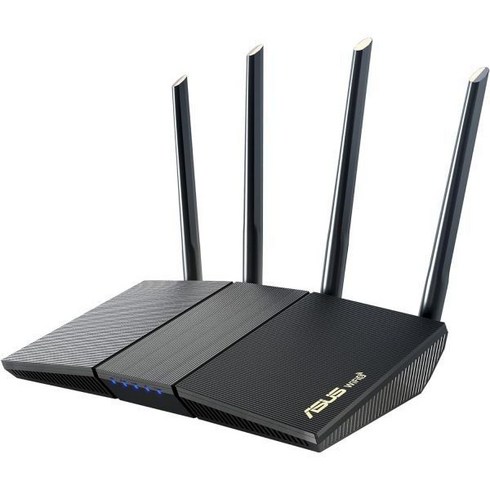 ASUS WiFi 6 라우터 RTAX57 듀얼 밴드 AX3000 게임 스트리밍 AiMesh 호환 포함된 평생 인터넷 보안 부모, AX1800