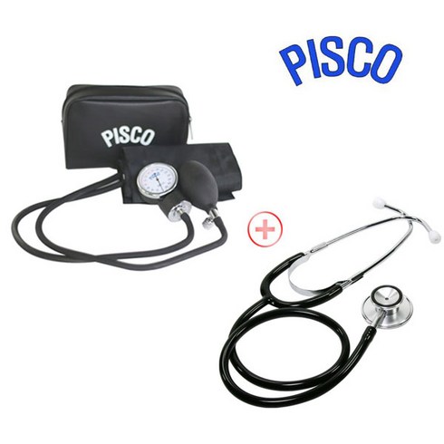 피스코(PISCO) 수동혈압계+양면청진기 아네로이드식 메타혈압계, 1box
