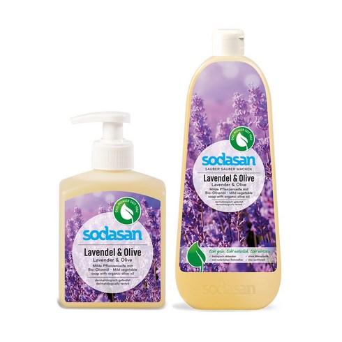 샤워젤과소다수 - 소다산 리퀴드 솝 라벤더 300ml+1000ml 세트, 2개, 1L