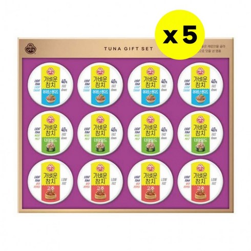 2023년 가성비 최고 오뚜기선물세트 - 오뚜기 참치 프리미엄3호 선물세트 5세트, 상세페이지 참조, 상세페이지 참조, 상세페이지 참조