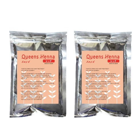 퀸즈헤나 베스트 (1+1) 한개사면 한개더 천연헤나염색약 100g Queens Henna, 레드