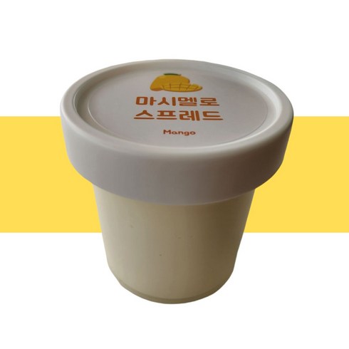 마시멜로스프레드 - 팝팝 마시멜로 스프레드 마시멜로 잼 망고 맛, 1개, 160g