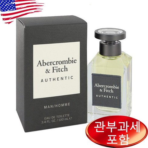 아베크롬비향수 - Abercrombie Fitch Authentic 3.4 oz MEN 아베크롬비, 1개, 100ml