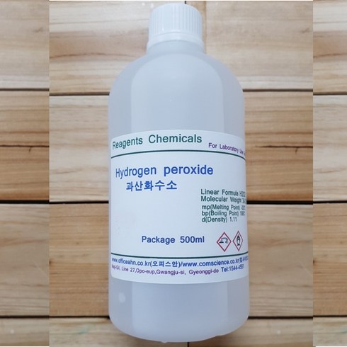 오피스안&컴사이언스 과산화수소3% 450ml묽은과산화수소 Hydrogen Peroxide 시약