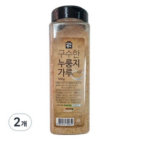 숭늉가루 - 미드움애 구수한 누룽지 가루, 500g, 2개