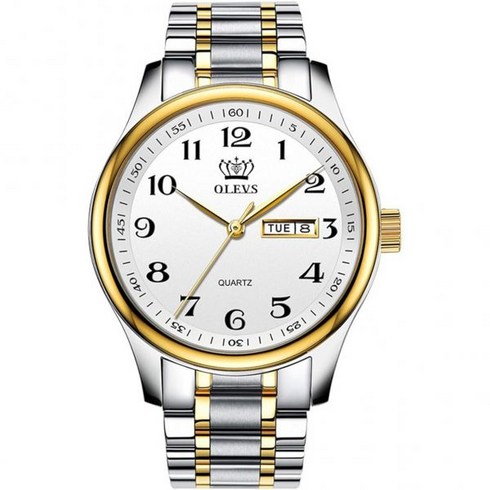 여자명품시계 여자손목시계 파워정품 Couples Watches Luxury Calender Waterproof Stainless Steel His and Her Easy Reade