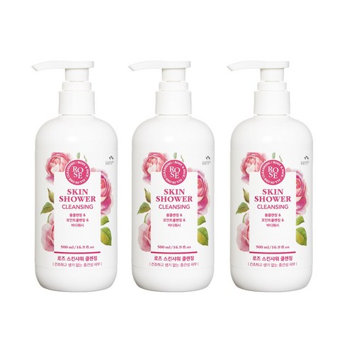 꽃을든남자스킨샤워 - 꽃을든남자 스킨샤워 클렌징 로즈, 530ml, 3개