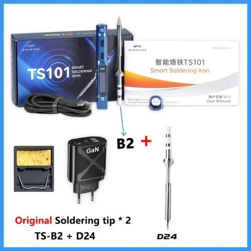 2024년 가성비 최고 pd-ts02 - 전기 납땜 다리미 온도 가능 미니 PD 플러그 90W TS100 TS 101, 06 TS-B2 and TS-D24_02 EU Plug