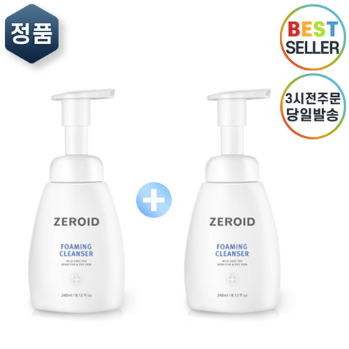 네오팜 제로이드 포밍클렌저 240ml, 240g, 2개