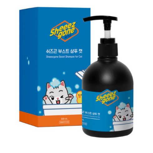 고양이샴푸 - 쉬즈곤 부스트 샴푸 캣 저자극 애플블라썸 향 고양이 샴푸, 300ml, 1개