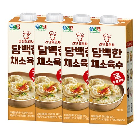 담백한채소육수 - [정식품] 간단요리사 담백한 채소육수 950mlx4팩, 950ml, 4개