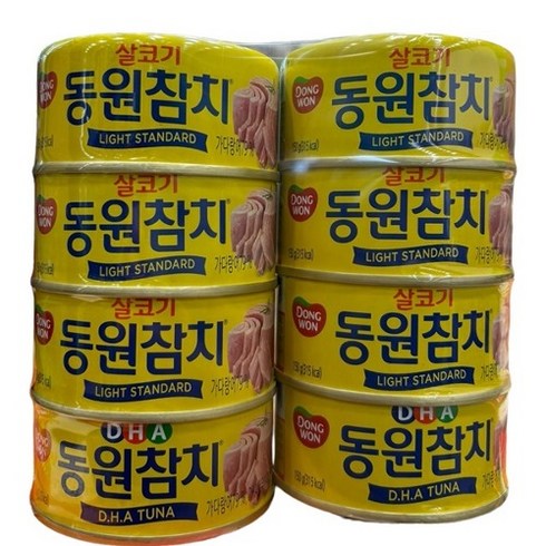 동원참치dha - 동원 라이트참치 150GX6입+DHA150X2입, 150g, 12개