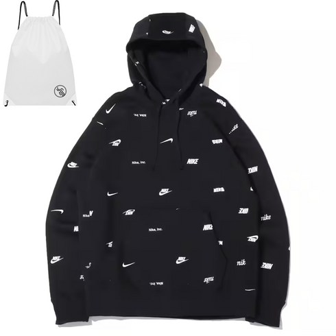 2023년 가성비 최고 나이키후드티 - 나이키 간절기 약기모 로고s 풀오버 후드티 + PGN짐쌕가방