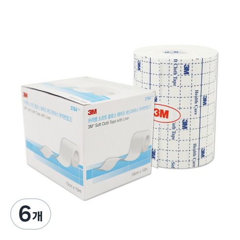 3m compounded sofr - 3M 소프트 클로스 테이프 위드 라이너 부직 반창고 2764, 6개