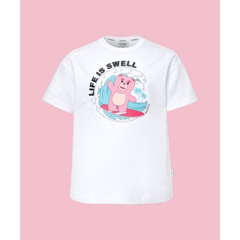 배럴X벨리곰 키즈 라이프 티셔츠 화이트 (B3SKHSS099WHT) BARREL X BELLYGOM KIDS LIFESTYLE T SHIRT WHITE