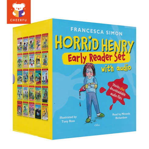 Horrid Henry Early Readers Set 호리드헨리 25권 제공 얼리 리더 영어 색칠하기 책 키즈용 만화 이야기책 어린이 교육용 장난감, 25 books
